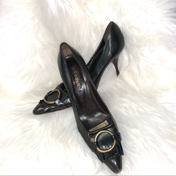 YSL - Yves Saint Laurent Rive Gauche Tassel Luxury Leather Pump - Picture 6 of 12